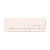 Blush Pink Chic Moderne Minimalistische Rücksendea (Vorne)