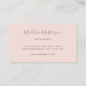 Blush Pink Chic Moderne Monogram Script-Signatur Visitenkarte (Rückseite)