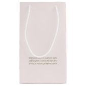 Blush Pink | Chic Rose Wedding Wedding Kleine Geschenktüte (Rückseite)