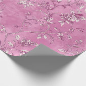 Blush Pink Chinoiserie Dekoupage Geschenkpapier (Ecke)