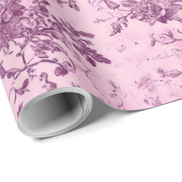 Blush Pink Chinoiserie Dekoupage Geschenkpapier