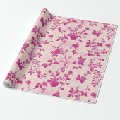 Blush Pink Chinoiserie Dekoupage Geschenkpapier (Ungerollt)