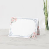 Blush Pink Chinoiserie Ginger Jar Baby Dusche Dankeskarte (Rückseite)