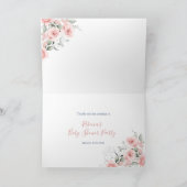 Blush Pink Chinoiserie Ginger Jar Baby Dusche Dankeskarte (Innenseite)
