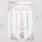 Blush Pink Chinoiserie Ginger Jar Baby Tracks (Vorne/Hinten)