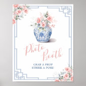 Blush Pink Chinoiserie Ginger Jar Foto Stand Poster (Vorne)