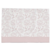 Blush Pink Chinoiserie Peonies Monogram Große Geschenktüte (Rückseite)