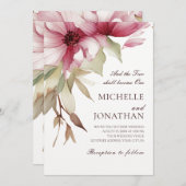 Blush Pink Christlich Bible Verse Hochzeit Einladung (Vorne/Hinten)