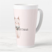 Blush Pink Christmas Cat Milchtasse (Rechte Ecke)