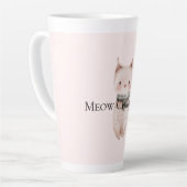 Blush Pink Christmas Cat Milchtasse (Linke Ecke)