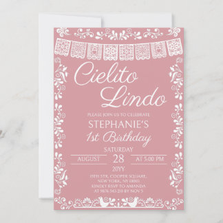 Blush Pink Cielito Lindo 1st Birthday Einladung