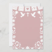 Blush Pink Cielito Lindo Bautizo y Primer Anito Einladung (Rückseite)