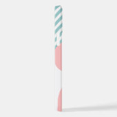 Blush Pink, Circles Art Patches iPhone Hülle (Rechte Seite)