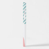 Blush Pink, Circles Art Patches iPhone Hülle (Linke Seite)