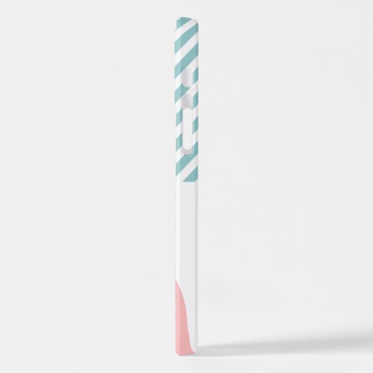 Blush Pink, Circles Art Patches iPhone Hülle (Linke Seite)