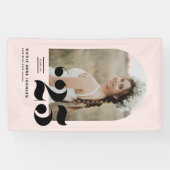Blush Pink Class of 2025 Arch Foto Abschluss Banner (Horizontal)