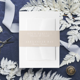 Blush Pink Classic Calligraphy Formal Wedding Einladungsbanderole