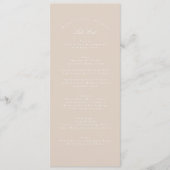 Blush Pink Classic Calligraphy Formal Wedding Menükarte (Vorderseite)