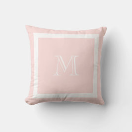 Blush Pink Classic Monogram Kissen Kissen
