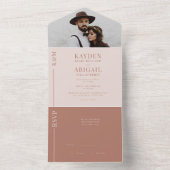 Blush Pink Clean Line Einladung Hochzeitsfeiern (Innen Boden)