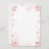 Blush Pink Clothesline Cold Outside Baby Dusche Einladung (Rückseite)
