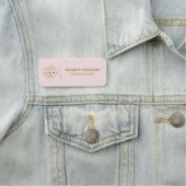 Blush Pink Company Firmenlogo Mitarbeiter Magnetic Namensschild (Beispiel)