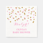 Blush Pink Confetti Baby Dusche Serviette (Vorderseite)