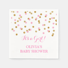 Blush Pink Confetti Baby Dusche Serviette