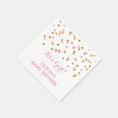 Blush Pink Confetti Baby Dusche Serviette (Ecke)