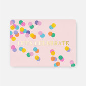 Blush Pink Confetti Babydusche Feiern Folieneinladung