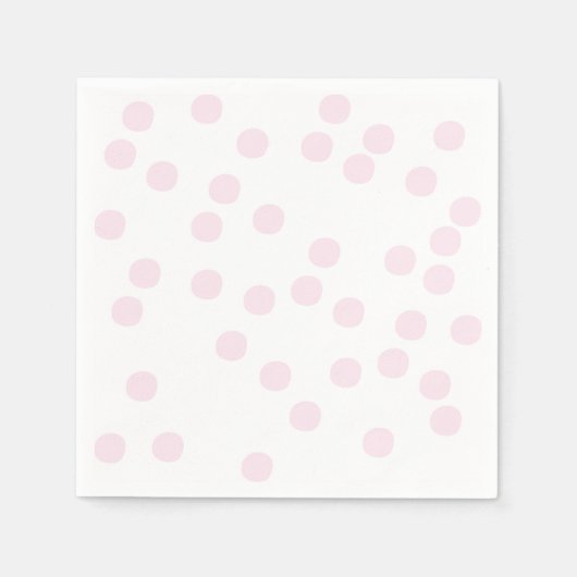 Blush Pink Confetti / Punkte Serviette (Vorderseite)