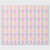 Blush Pink Coquette Hair Bow Muster Geschenkpapier (Flach)
