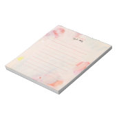 Blush Pink & Coral Floral Personalisiert Notepad Notizblock (Rotiert)