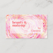 Blush Pink Coral Orange Abstrakt Art Muster Visitenkarte (Vorderseite)