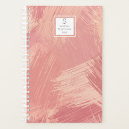 Blush Pink & Coral Scribbles | Mit Monogramm Planer