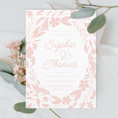 Blush Pink Couples Kinderdusche Einladung