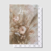 Blush Pink Cream Boho Floral Liebe Pergament Einladungen (Versetzt (Einladung))