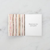 Blush Pink Cream Brown Leopard Animal Thank You Karte (Innenseite)