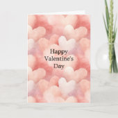 Blush Pink Cream Hearts Love Valentine's Day Karte (Vorderseite)