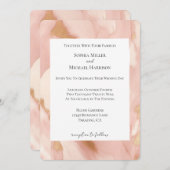 Blush Pink Cream Imitats Cowhide Hochzeit Einladung (Vorne/Hinten)