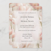 Blush Pink Cream Tulips Blume Romantische Hochzeit Einladung (Vorne/Hinten)