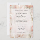 Blush Pink Cream Tulips Blume Romantische Hochzeit Einladung (Vorderseite)
