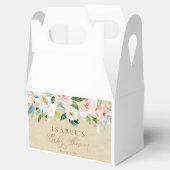 Blush Pink & Cream Watercolor Rustikale Grünpflanz Geschenkschachtel (Geöffnet)