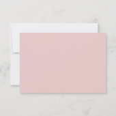 Blush Pink Cream Wedding RSVP (Rückseite)