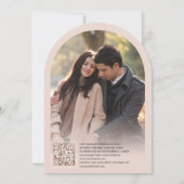 Blush Pink Cream Wildblume Butterfly Arch Wedding Einladung (Rückseite)