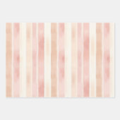 Blush Pink Creme Peach Tulips Brautparty Geschenkpapier Set (Vorderseite 2)