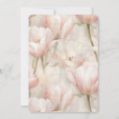 Blush Pink Creme Tulips Blume Brautparty Einladung (Rückseite)
