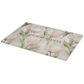 Blush Pink Creme Tulips Brautparty Schneidebrett (Ecke)