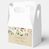 Blush Pink & Creme Wasserfarbe Rustikales Brautpar Geschenkschachtel (Geöffnet)