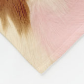 Blush Pink Creme White Brown Cowhid Fleecedecke (Ecke)